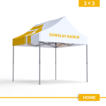 Namiot reklamowy 3×3 m DIGITENT Home z dowolnym zadrukiem na dachu