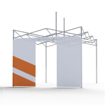 Ściana z drzwiami 3 m do namiotu DIGITENT z dowolnym nadrukiem