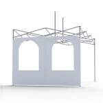 Ściana z dwoma oknami łukowymi 3 m do namiotu DIGITENT bez nadruku