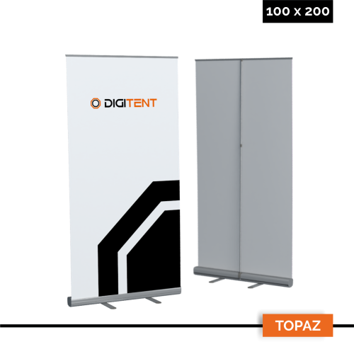 Rollup Topaz 100 × 200 cm z nadrukiem cyfrowym - wzmocniona kaseta