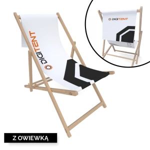 Leżak reklamowy Digitent z jednostronnym nadrukiem, owiewką i blokadą 
