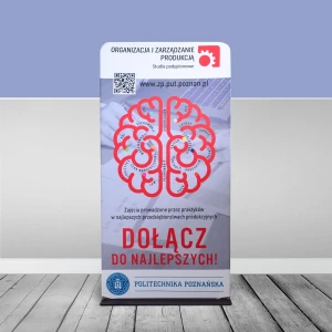 Ścianka tekstylna Prosta 1,2 m, Politechnika Poznańska - Organizacja i Zarządzanie Produkcją
