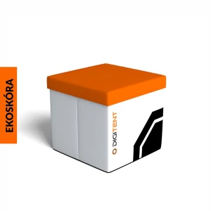 Kostka reklamowa Origami 40 cm z pełnym nadrukiem, Ekoskóra