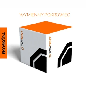 Wymienny pokrowiec na kostkę reklamową 50 cm, Ekoskóra 