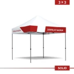 Namiot reklamowy 3×3 m DIGITENT Solid, falbany z pełnym nadrukiem, 20 kolorów tkanin