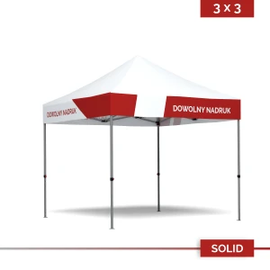 Namiot reklamowy 3×3 m DIGITENT Solid, falbany z pełnym nadrukiem