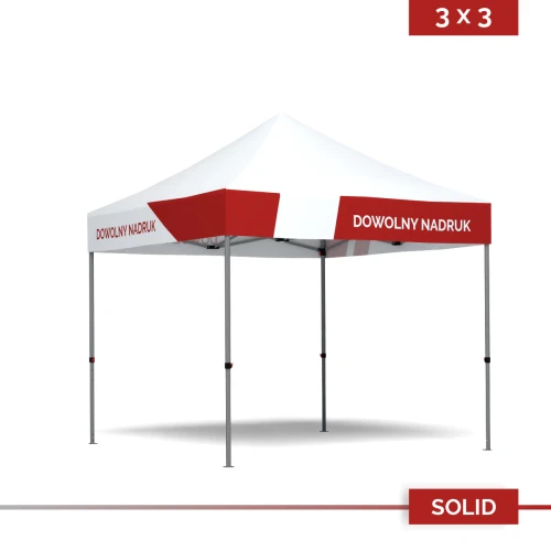 Namiot reklamowy 3×3 m DIGITENT Solid, falbany z pełnym nadrukiem