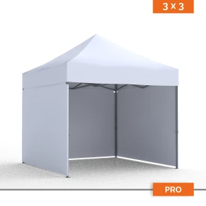 Namiot reklamowy 3×3 m DIGITENT Pro, 3 ściany, bez nadruku, 20 kolorów tkanin