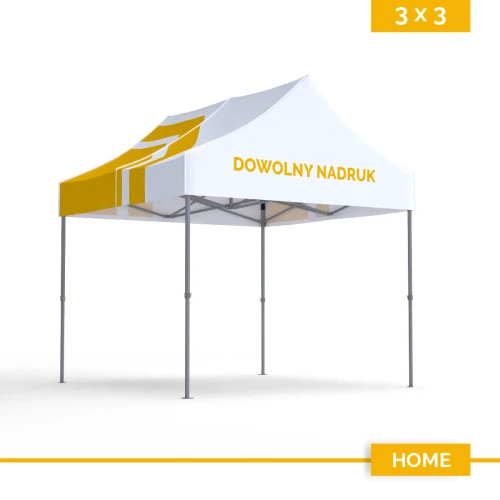 Namiot reklamowy 3×3 m DIGITENT Home z dowolnym zadrukiem na dachu