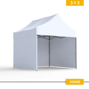 Namiot reklamowy 3×3 m DIGITENT Home, 3 ściany, bez nadruku, 20 kolorów tkanin