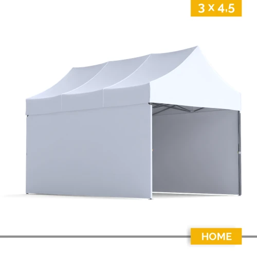 Namiot reklamowy 3×4,5 m DIGITENT Home, 3 ściany, bez nadruku, 20 kolorów tkanin