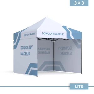 Namiot ekspresowy DIGITENT Lite Plus 3×3 m, 3 ściany z pełnym nadrukiem