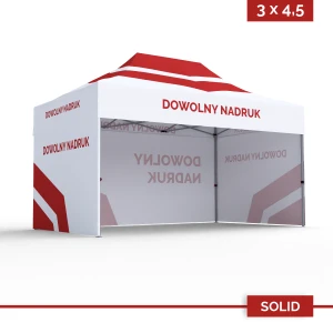 Namiot reklamowy 3×4,5 m DIGITENT Solid, 3 ściany z pełnym nadrukiem